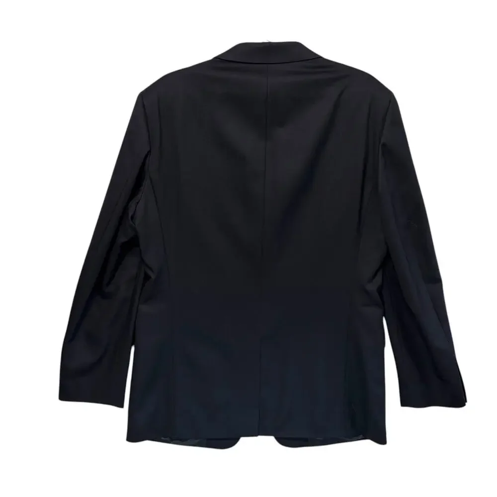 J. Crew 100% Wool 3 Button Blazer Men's Sz 42LT Deep Navy Lined Corpcore